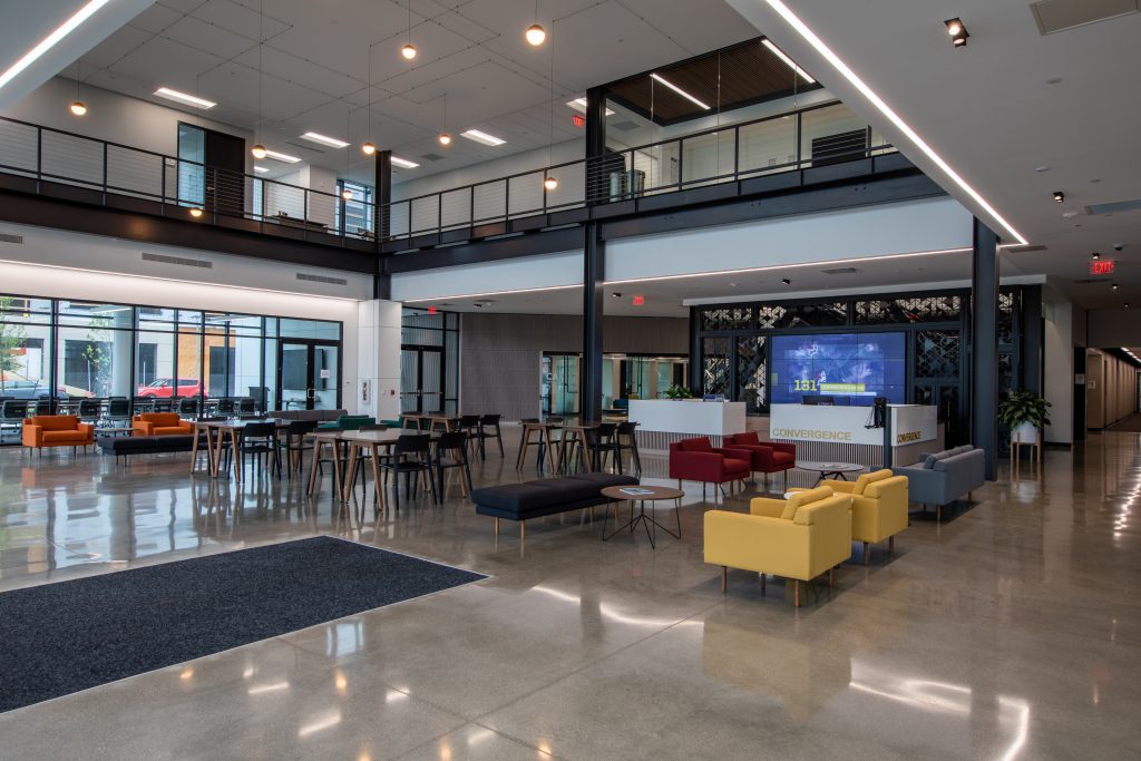Convergence Center for Innovation lobby space - Discovery Park District - Purdue Research Foundation